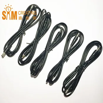 

5pcs Free Shipping Power Cable Extensions DC 5.5 2.1 Male to Male Extension Plug Cable