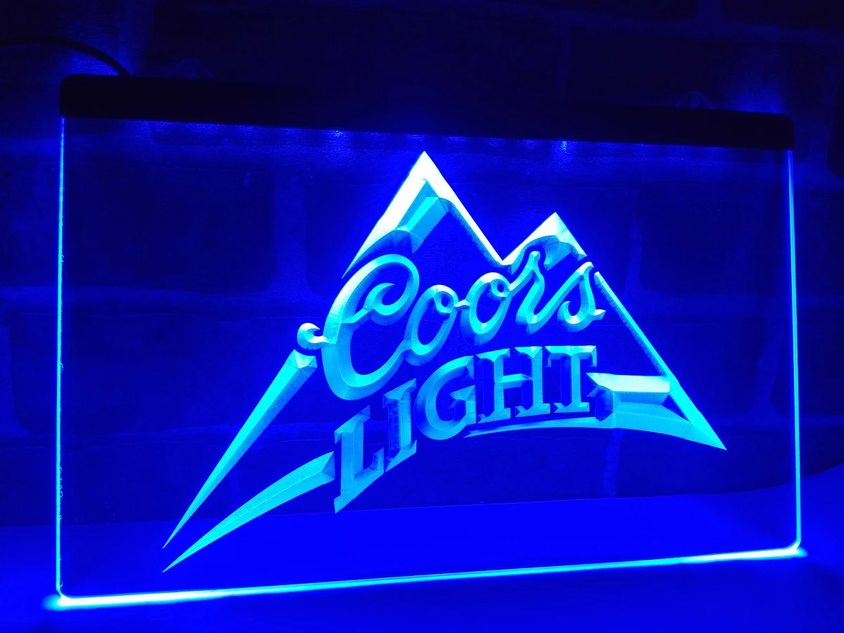 LA004 светлый пиво Coors Логотип бара паба светодиодный светодиодная неоновая