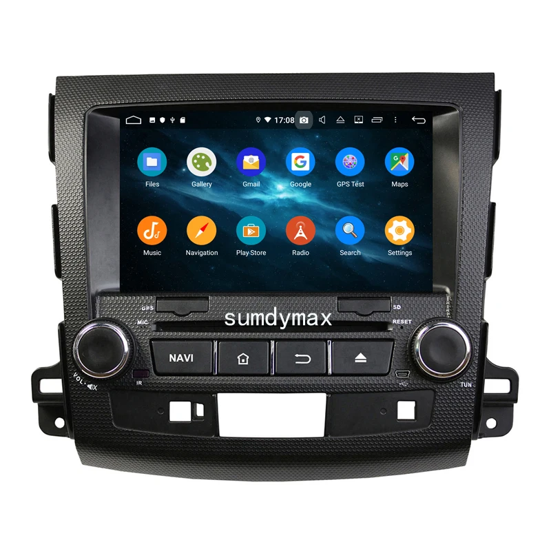Discount Octa Core 1024*600 Android 9.0 Car DVD GPS Navigation Player for OUTLANDER 2006-2012 GPS Radio 3G Wifi steering wheel control 10