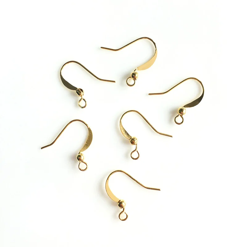 

wholesale 20 pcs/lot gold plated ear wires earring hooks clasp French hooks jewelry making DIY for women