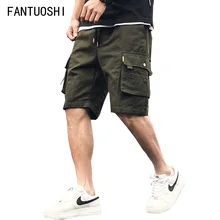 Новые модные брендовые мужские шорты летние повседневные одноцветные эластичные талии с несколькими карманами до колена мужские рабочие шорты 5XL