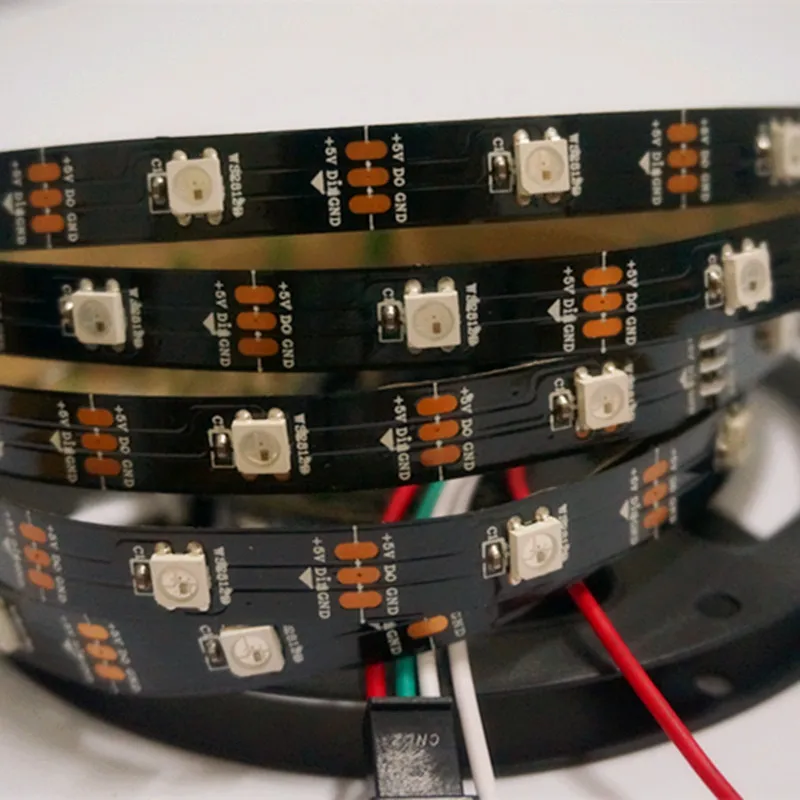 Rolo 150led 300led Ws2812ic Embutido Individualmente Endereçável 30 60leds m 5050 Rgb Sonho Cor Led Tira Luz 5m - Dc5v Ws2812b 11 Luzes e Iluminação