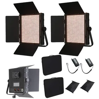 

KIT 2x 1024ASVLY LED Bi-Color Dimmable Panel V-Mount Plate LCD Touch Screen remote control 4 studio filming lighting CD50