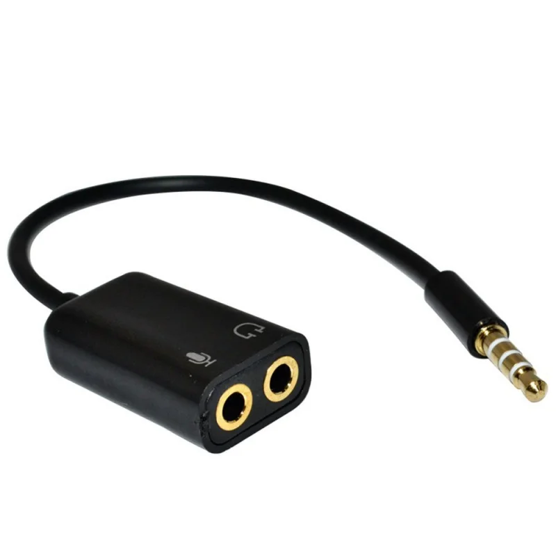 3.5mm Stereo Splitter Audio Male to Earphone Headset + Microphone