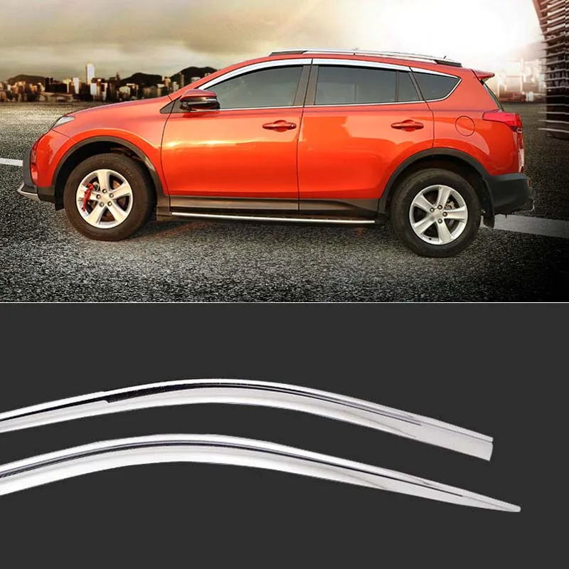 1 Set Brand New Chrome Side Vent Sun Shade Window Visors Rain Guard Deflectors For Toyota RAV4 2013-2018 1 Set Brand New Chrome Side Vent Sun Shade Window Visors Rain Guard Deflectors For Toyota RAV4 2013-2018