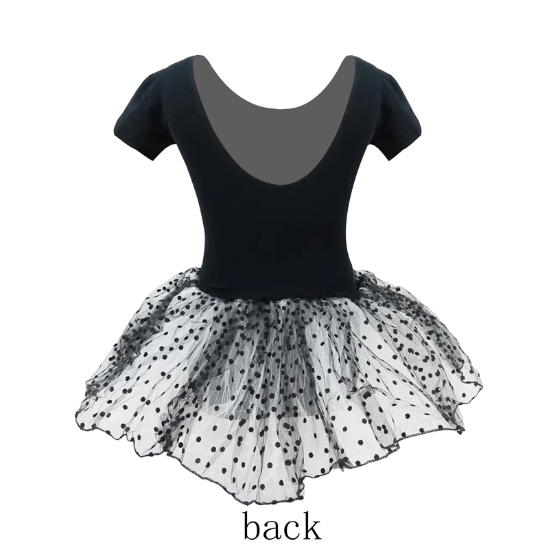 2018 Wave Point Ballet Tutu Dress For Girls Children Dancing Clothes Gymnastic Dress Stage Leotards Costumes Cotton Spandex 2522 back