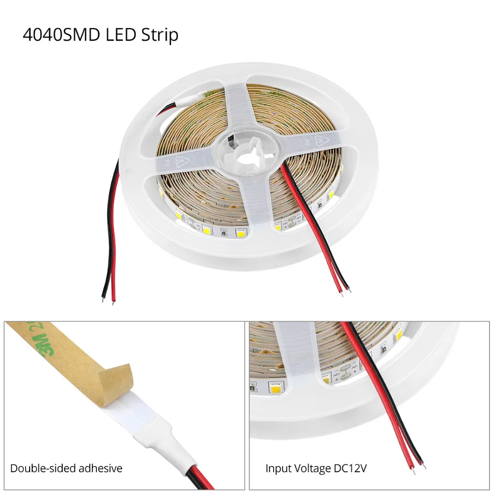 Светодиодная подсветка под шкаф 5 м 4040 SMD не Водонепроницаемая диммируемая ультра яркая светодиодная лента лампа Гибкая лента для кухонного шкафа светильник