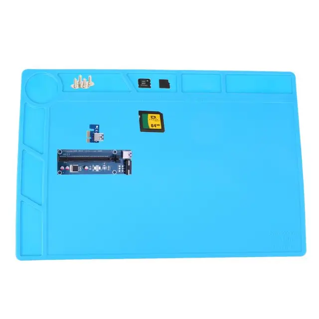Heat Insulation Silicone Pad Desk Mat Maintenance Desk Platform For BGA Soldering Repair Station With Magnetic Section