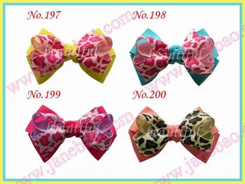 

free shipping 120pcs 3.5''Good Girl Boutique 4 Double Hair Bows Clip