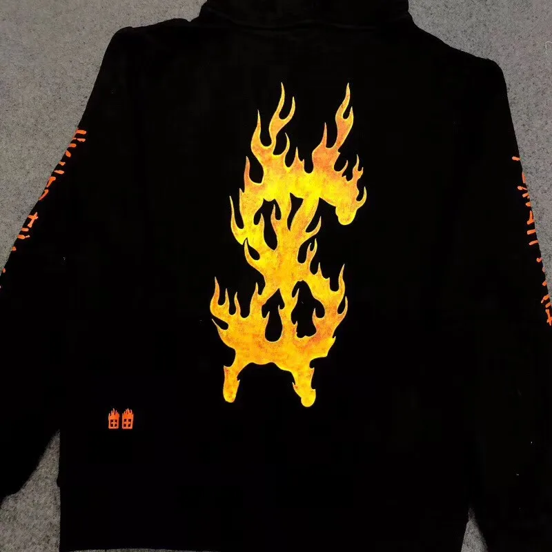19ss ksupi Flaming Dollar Astroworld Трэвиса Скотта женские и мужские толстовки черные свитшоты