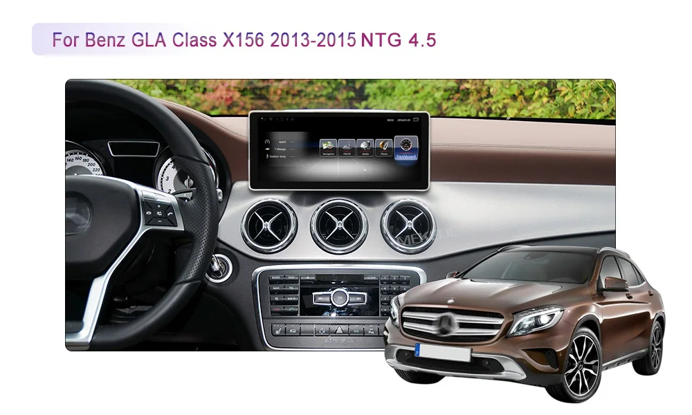 Top MEKEDE Car Multimedia Player 4G LTE 3+32G Android 7.1 Car DVD radio audio GPS player For Benz GLA Class X156 2013-2017 1