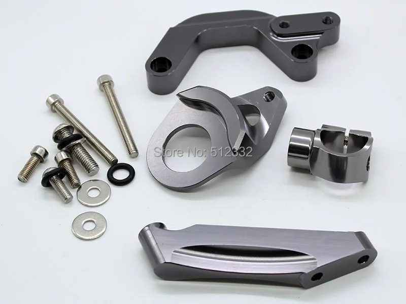 

CNC Adjustable Motorcycle aluminum Steering wheel Damper Stabilizer Bracket mounting kits For SUZUKI GSXR1000 06-15 K9 07-08