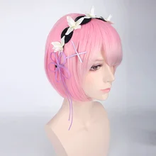 Розовый парик короткий боб волосы термостойкие волокна синтетический синий цвет Аниме косплей парик Pixie Cut короткие женские волосы