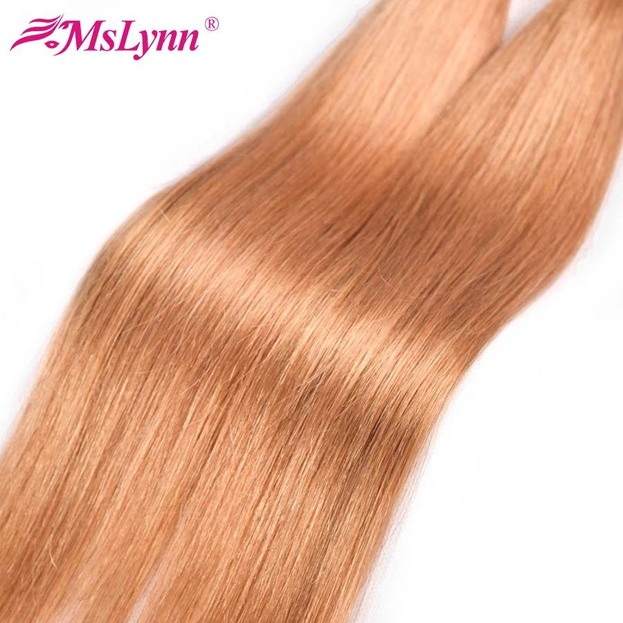 alt#27 Honey Blonde Bundles Brazilian Straight Hair Bundles Deal Straight Human Hair Weave 3 Pcs/Lot Mslynn Non Remy Hair Extension