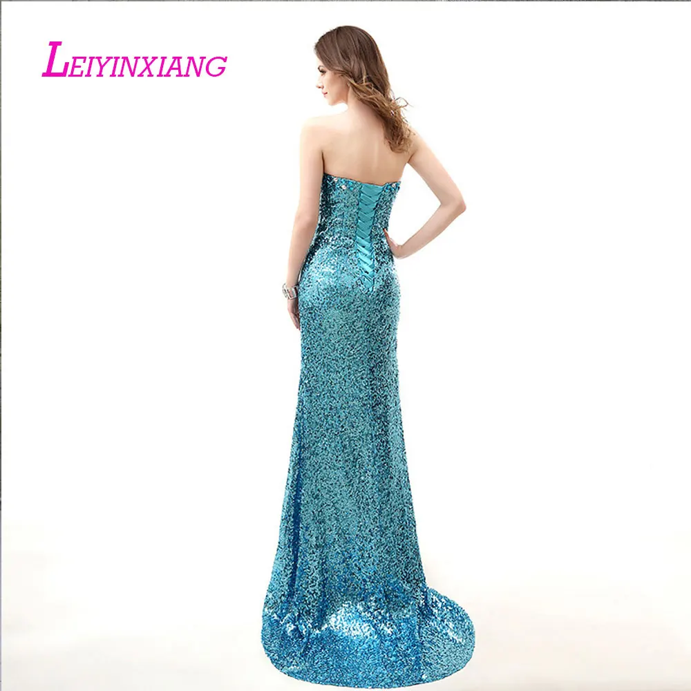 LEIYINXIANG шикарное вечернее платье Nuevo Vestido de Noche Largo Piso продольная La Sirena Que Rebordea Lentejuelas