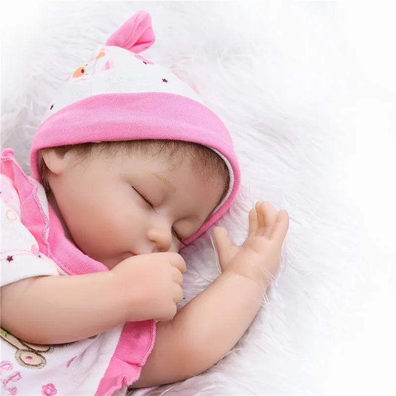 

15.7" Cute Soft Reborn Silicone Handmade Lifelike Baby Doll Realistic Newborn Toy Creative Gifts Dolls For Kids Childern Toys