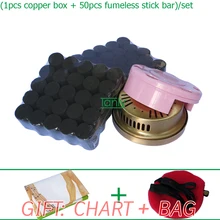 Wholesale & Retail Traditional moxibustion tool beauty health moxa set box & H-Q smokeless stick gift chart & bag