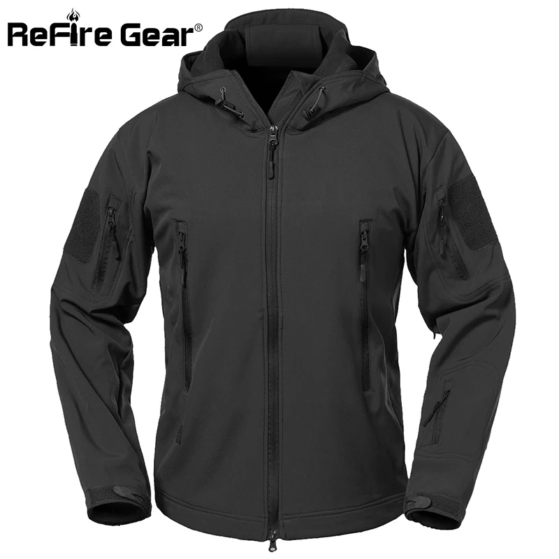 ReFire Gear Mens Warm Military Tactical Sport Fleece Hoodie Jacket
