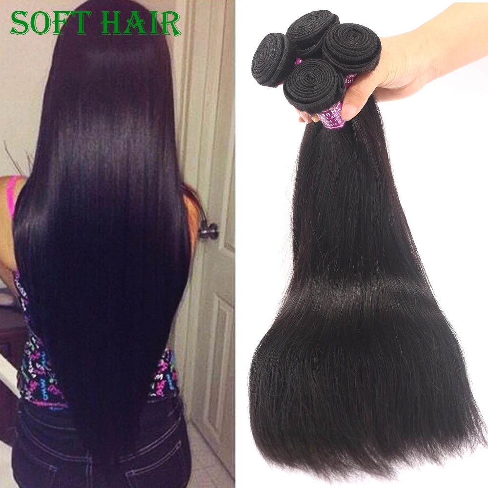 

7A Unprocessed Indian Virgin Hair Straight Aliexpress India 4PC Indian Straight Hair Soft Hair Products Human Hair Weave