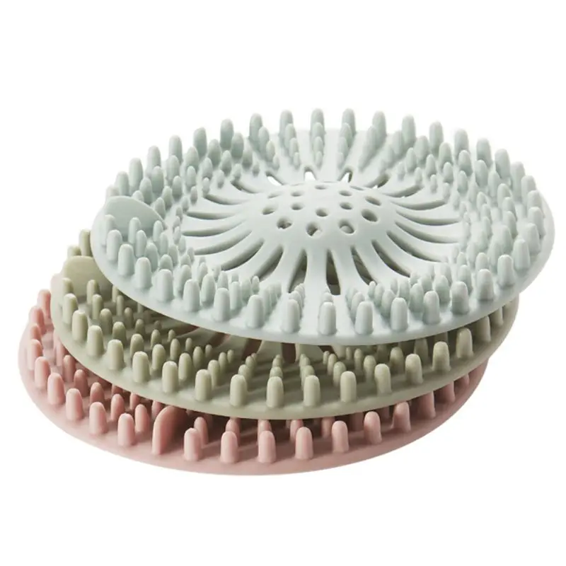 

Hair Stopper Floor Drain Mat Silicone Shower Drain Covers Sink Strainer Filter for Bathroom and Kitchen 2018