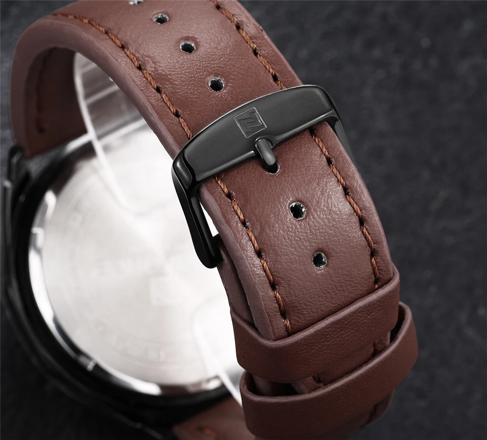 Модные повседневные водонепроницаемые кварцевые часы бренда NAVIFORCE мужские военные кожаные спортивные часы мужские часы Relogio Masculino