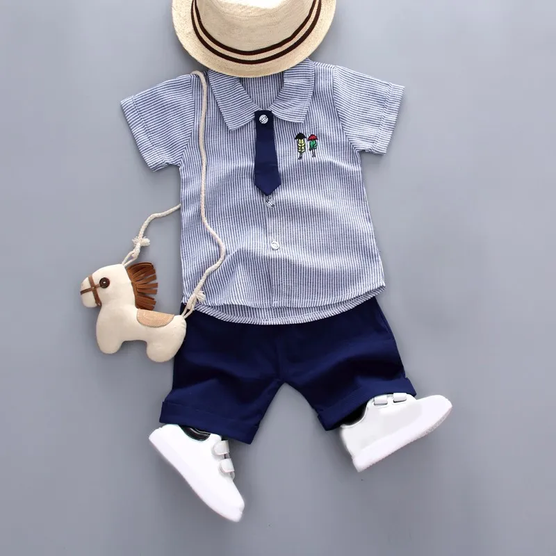 

Summer Babyboy Clothing Sets Kids 2PCS Short-sleeved Shirt+Short Children BabyChildren SetsY M 2019