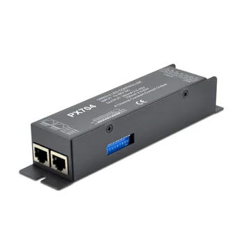 

350mA*4ch 12-48VDC RJ45 DIP Switch Constant Current DMX Decoder PX704