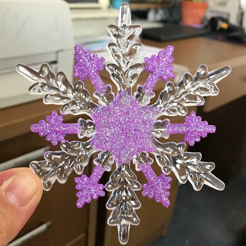 New 10pcs Christmas Ornament window decoration frozen snow effect acrylic diamond snowflake effect Size: 11cm and 17cm New 10pcs Christmas Ornament window decoration frozen snow effect acrylic diamond snowflake effect Size: 11cm and 17cm