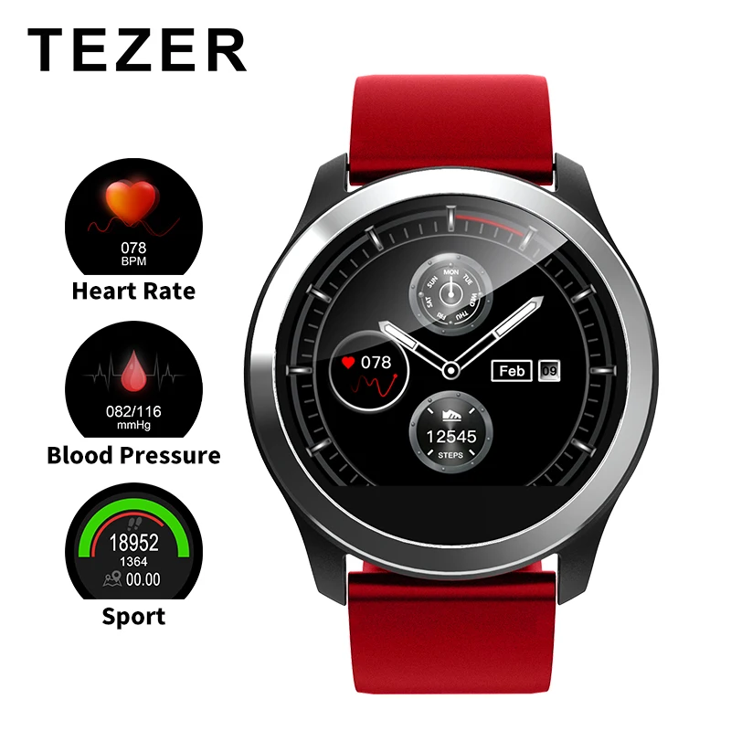 Tezer Z03 ЭКГ PPG умные часы с электрокардиографом экг дисплей, Холтер ЭКГ монитор сердечного ритма кровяное давление smartwatch