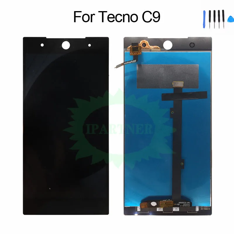 Для Tecno C9 ЖК-дисплей с кодирующий преобразователь сенсорного экрана в сборе 100%