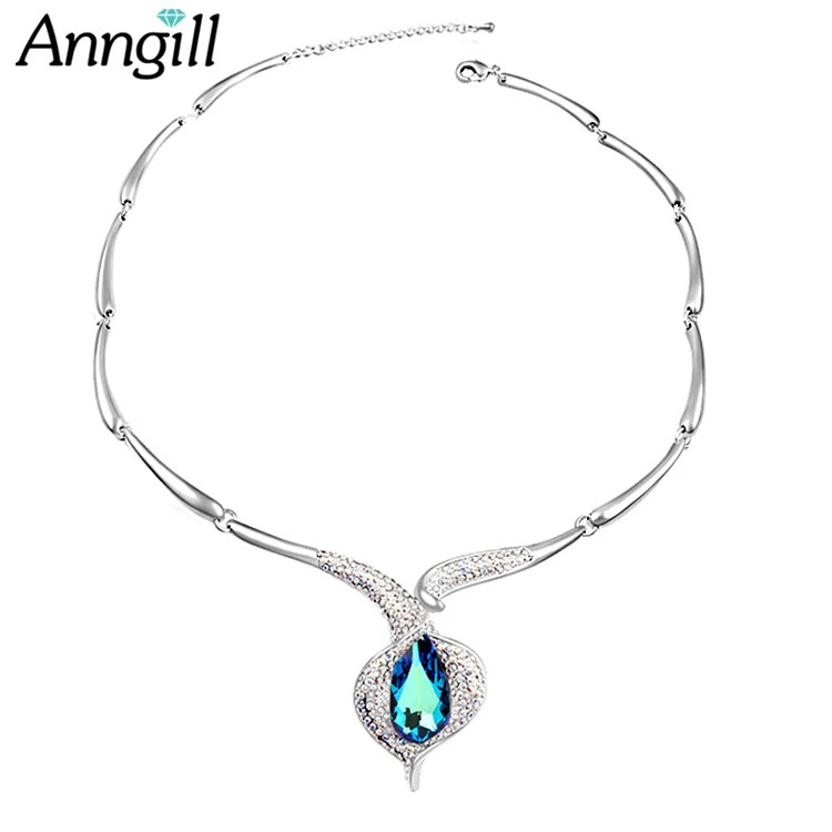 Statement Necklaces & Pendants Genuine Crystals from Swarovski Necklace for Women Female Collar Collier Femme Fashion Jewelry Statement Necklaces & Pendants Genuine Crystals from Swarovski Necklace for Women Female Collar Collier Femme Fashion Jewelry