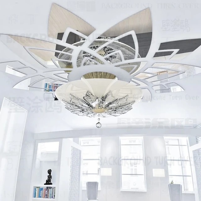 Creative magnificent blossom large flower wall decals ceiling stickers