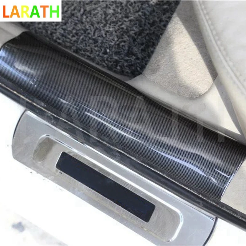 Для mitsubishi lancer 2010 2011 2012 углеродного волокна Дверь сил Скребок накладки на пороги