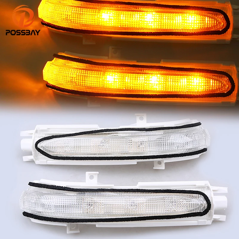 

POSSBAY Car Rear View Side Mirror Lights for 2004 2005 2006 2007 2008 Acura TSX Sedan Yellow Turn Signal Lights Indicator Lamp