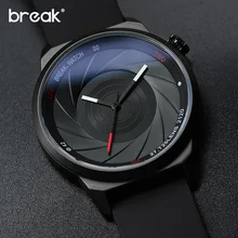 BREAK Rubber Strap Luxury Brand Women Men Unisex Waterproof Fashion Casual Wristwatches Quartz Unique Creative Sports