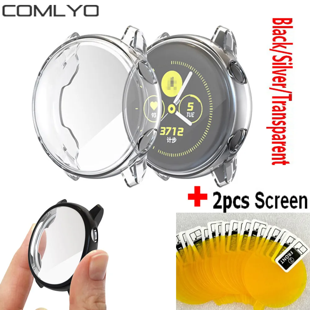 

10/20pcs Screen Protective film for samsung galaxy watch active Band Strap Case Protection Frame Cover for Galaxy Active Shell