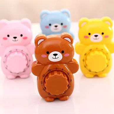 

Creative cute teddy bear cartoon small timer alarm clock DispatcherTimer TimerTask Countdown timer 11*7.5cm free shipping