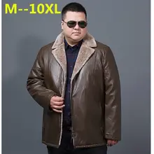 10XL 9XL 8XL 6X зимняя мужская Geniune мужская кожаная куртка с отворотом кашемировое пальто Мужская овечья теплая куртка мужская брендовая Высококачественная куртка