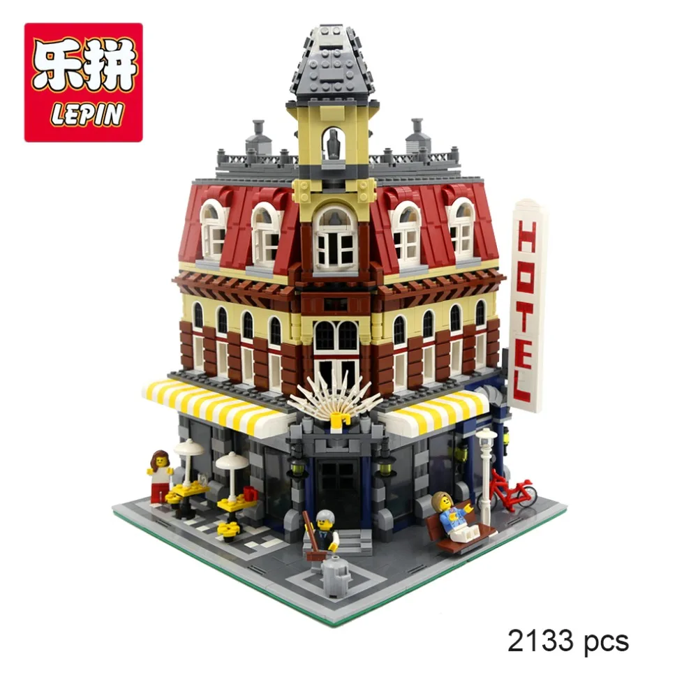

15002 City Street Cafe Corner Model Building Kits Assembling Blocks Kid Toy Compatible with 10182 Educational Gift