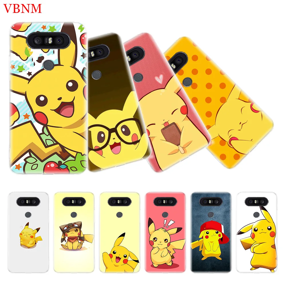Pikachue с героями Монстры покемона пары Мягкий силиконовый чехол из ТПУ для LG G6 V30 G4 G5