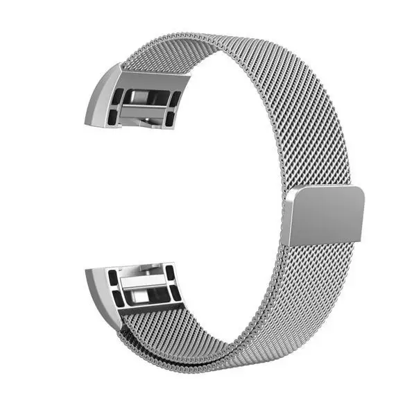 KINGBEIKE Magnetic Milanese Loop Watchband For Fitbit Charge 2 Wrist strap Men Woman Stainless Steel Wrist Bracelet strap