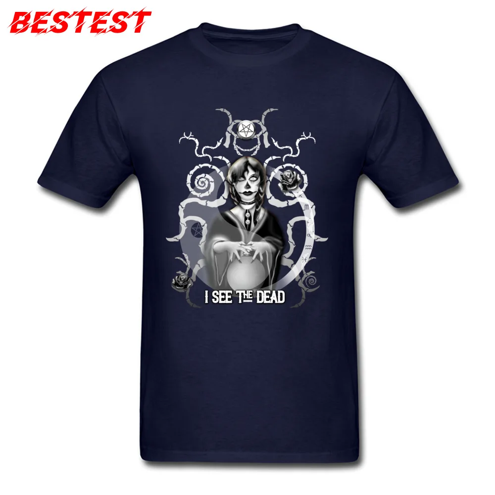 I See The Dead Tees 2018 New O Neck Casual Short Sleeve Cotton Fabric Men's T Shirt Printed On T-Shirt Drop Shipping I See The Dead navy