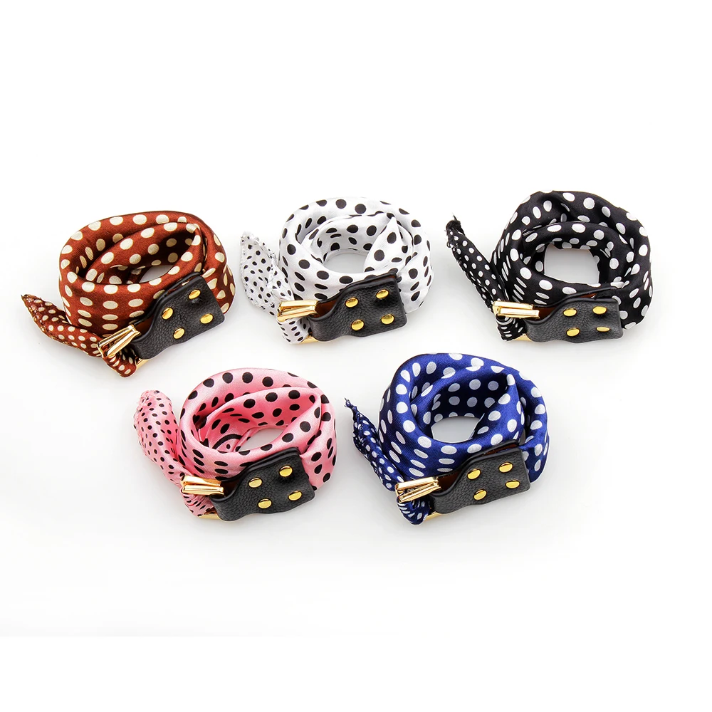 

bracelets for women Leather Dot Silk Bracelet Leather Buckle Cute DIY Bracelet Women's Jewelry Charm armbanden Couple models