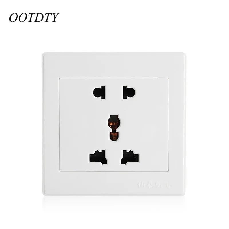 

OOTDTY Universial 5 Hole Electric AC Power Outlet Panel Plate Wall Charger Dock Socket