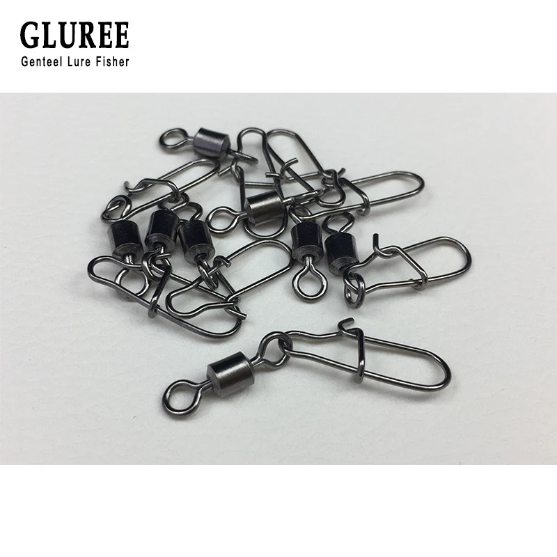 GLUREE 50 шт./лот 2 #4 #6 #8 #10 # медный сплав рыболовный соединитель контактный подшипник