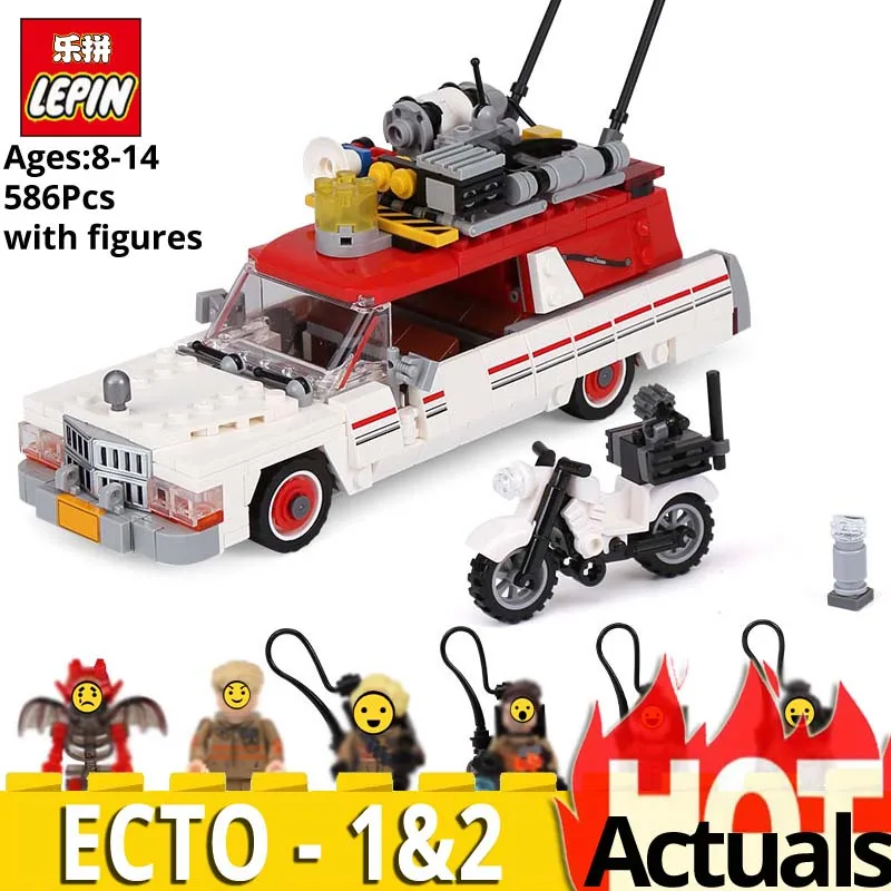 

LEPIN 16032 Movie Series Monster fighter Ghost car model building kit Blcoks Bricks action LegoINGlys 75828 toys for Children