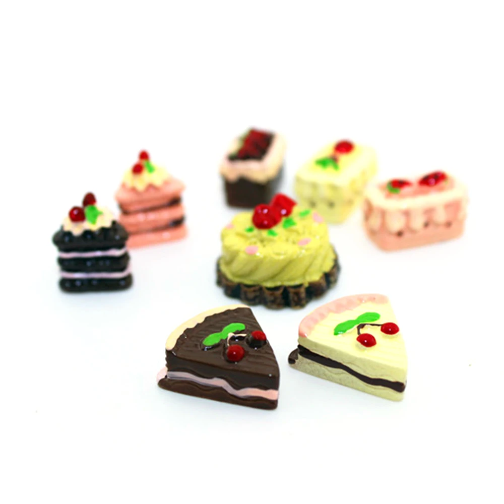 8PCS Resin Mini Doll Cake Bread Food Miniature Dollhouse Kitchen Furniture Accessories Pretend Play Doll House for Barbie Toy 8PCS Resin Mini Doll Cake Bread Food Miniature Dollhouse Kitchen Furniture Accessories Pretend Play Doll House for Barbie Toy