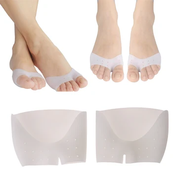 

2 Pcs Silicone Toe Sleeve Foot Protection Ballet Shoe protect High Heels Toe Pads Gel Protective Care Tool forefoot cushion