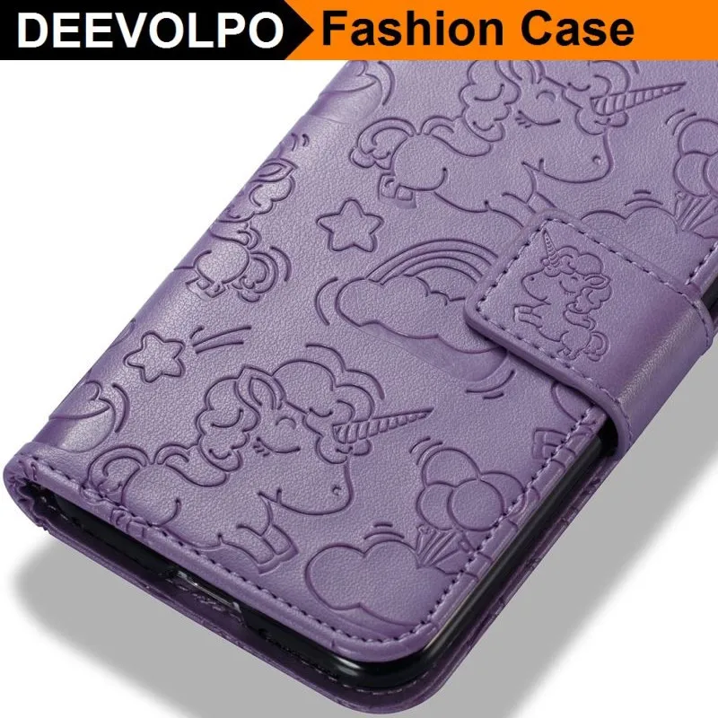 

DEEVOLPO Leather Case For Coque apple iPhone X 8 7 6 6S Plus Slim Fundas Case Luxury Horse Flip Cover Wallet Card Slot Capa D02G
