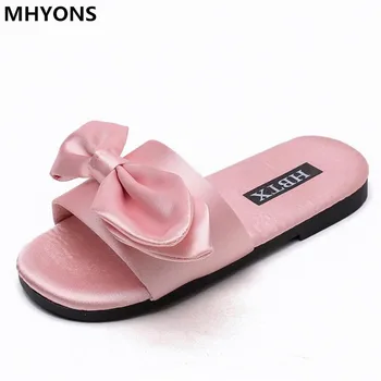 

MHYONS Girls summer sandals shoes Cute Bow 2019 new Kids students flat shoes non-slip princess sandals and slippers Beach shoes